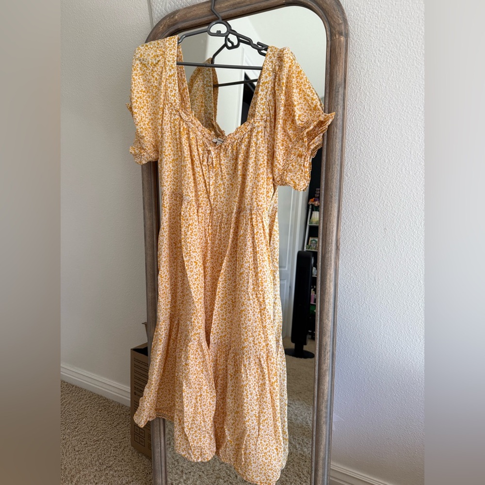 Madewell Floral Yellow Dress